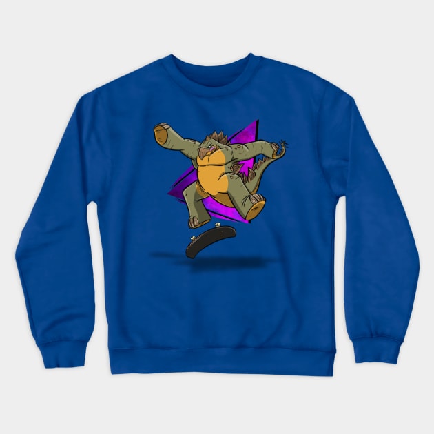 Kick flip dino Crewneck Sweatshirt by Artbylukus